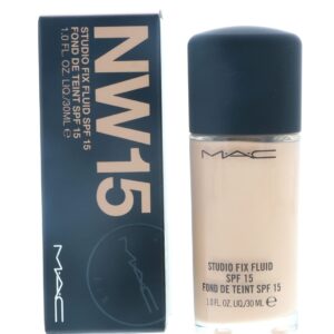 M.A.C Studio Fix Fluid Foundation SPF 15 NW15, 1 Ounce - Image 1