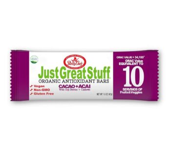 Just Great Stuff Organic Protein Bars | Delicious Superfood Bars w/Cacao Nibs & Berries | Gluten Free, Vegan, Non GMO | Organic Snacks for Kids & Adul