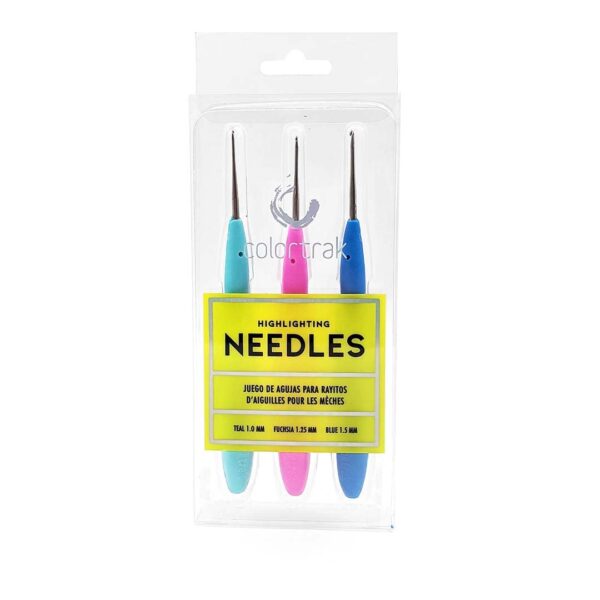 Colortrak Hair Highlighting Needles, Precision Metal Needles with Soft Contour Gel Handles, Reduces Hand Fatigue, Sizes: 1.0 Teal, 1.25 Fuchsia, 1.5 B - Image 6