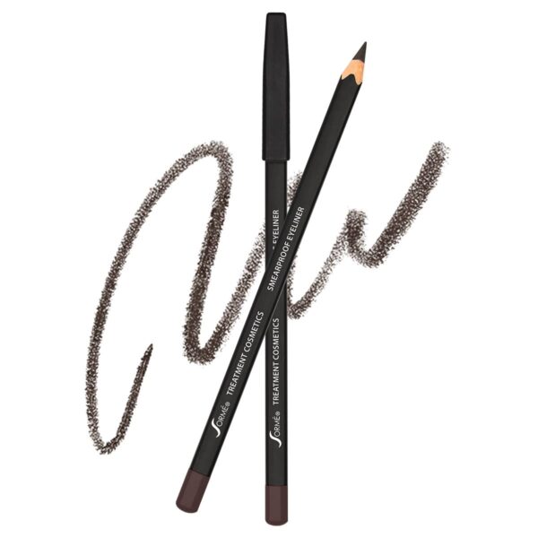 Sorme Treatment Cosmetics Smearproof Eyeliner 0.16oz | Long Lasting Black Brown Waterproof Eyeliner Pencil | Smudge-Proof Waterline Eyeliner | Cruelty
