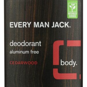 Every Man Jack Deodorant Aluminum Free, Cedarwood 3 oz (Pack of 4) - Image 1