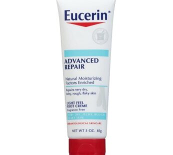 Eucerin Advanced Repair Light Feel Foot Creme, 3 oz