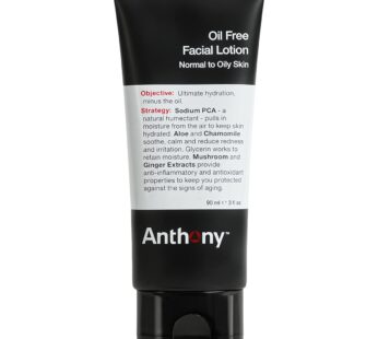 Anthony Oil Free Facial Lotion ? Men?s Hydrating Face Moisturizer for Normal to Oily Skin ? Anti-Aging and Antioxidant Formula ? 3 Fl Oz