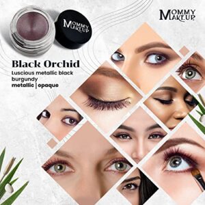 Mommy Makeup Waterproof Gel Eyeliner Pot in Black Orchid (Luscious Metallic Black Burgundy) | Long Wear Cream Eye Liner | Stay Put Semi-Permanent Gel - Image 3