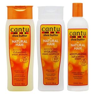 Cantu Shea Butter Shampoo + Hydrating Conditioner + Curl Activator Cream "SET" for Natural Hair - Image 1