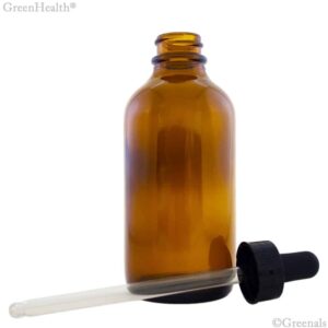 Amber Glass Bottle 4oz W/Glass Dropper - 2 Bottles - Image 2