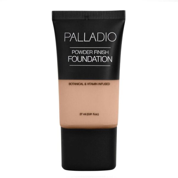 Palladio Powder Finish Liquid Foundation, Natural Matte Appearance, Reduces Fine Lines, Covers Large Pores, Hides Imperfections, All Day Wear, Sheer t