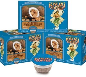 Kauai Single Serve, Keurig-Compatible Coffee, Coconut Caramel Crunch Flavor ? Arabica Coffee from Hawaii?s Largest Coffee Grower, Keurig-Compatible Cu