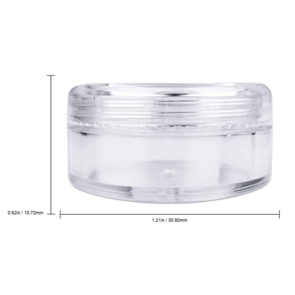Beauticom (Quantity: 100 Pieces) 5G/5ML Round Clear Jars with Screw Cap Lids for Scrubs, Oils, Salves, Creams, Lotions - Image 2