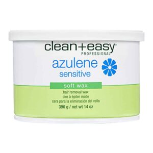 Clean + Easy Hair Removal Soft Wax With Azulene To Reduce Redness And Irritation- Ideal For Sensitive Skin, 14 oz - Image 1