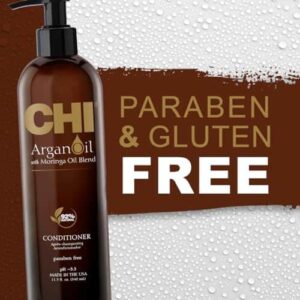 CHI Argan Oil Conditioner, Replenishes Hair Moisture, Enhances Strength & Helps Protect Against Damage, Sulfate, Paraben, & Cruelty-Free, 11.5 Oz - Image 6