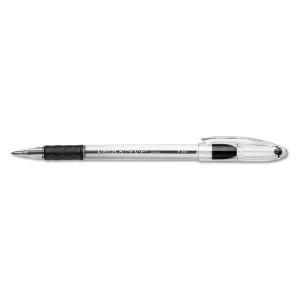 Pentel R.S.V.P. Ballpoint Stick Pen, Black Ink, Fine, Dozen - Image 2