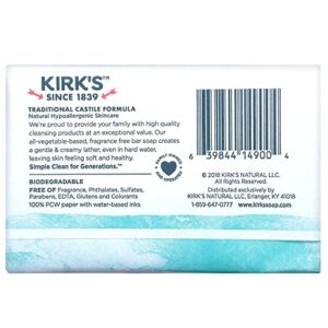 Kirk's Original Coco Castile Soap Fragrance Free 4 oz (Multi-Pack) - Image 8