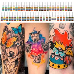 Solong Tattoo Ink Set 54 Complete Colors Pigment Kit 1/6oz (5ml) Tattoo Supply for Tattoo Kit TI1001-5-54 - Image 2