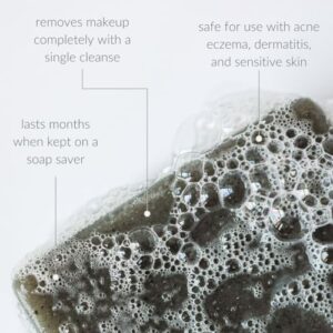 Osmia - Natural Black Clay Facial Soap Bar | Clean Beauty For Healthy Skin (2.25 oz | 64 g) - Image 3