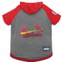 MLB Hoodie Shirt for Dogs & Cats - St. Louis Cardinals Dog Hooded T-Shirt, Medium. - MLB Team Color Hoody Vest for Baseball Fans