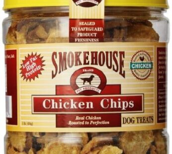 Smokehouse 100-Percent Natural Chicken Chips Dog Treats, 1-Pound
