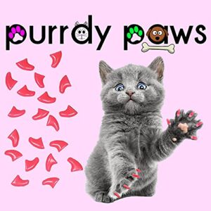 Purrdy Paws 40 Pack Soft Nail Caps for Cat Claws Soft Pink Large - Image 4