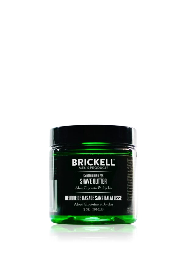 Brickell Men's Smooth Brushless Shave Butter for Men, Natural and Organic Smooth Shaving Butter to Fight Nicks, Cuts and Razor Burn, 2 Ounce, Scented