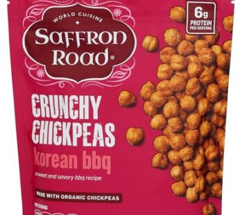 Saffron Road Korean BBQ Crunchy Chickpea Snack, 6oz – Gluten Free, Non-GMO, Halal, Kosher, Vegan