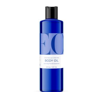 EO Body Oil for Massage & Moisture, French Lavender, 8-Ounce Bottles (Pack of 2)