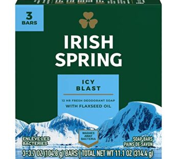 Irish Spring Bath Bar, Icy Blast 3.75 Oz, 3 x 3.75 oz bars