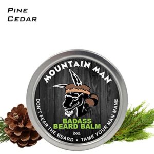 Badass Beard Care Beard Balm - Mountain Man Scent, 2 Ounce - All Natural Ingredients, Keeps Beard and Mustache Full, Soft and Healthy, Reduce Itchy an - Image 2