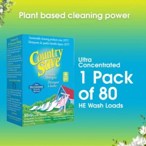 Country Save Laundry Detergent Powder Natural - HE Natural Powdered Laundry Detergent Clear & Free of Chemicals - Sensitive Washing Eco HE Laundry Det - Image 2