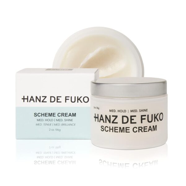 Hanz de Fuko Scheme Cream ? Premium Men's Hair Styling Cream with Medium Hold & High Shine Finish, 2 oz.