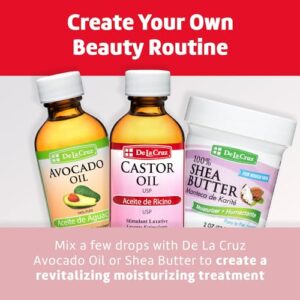 De La Cruz Castor Oil - 100% Pure Castor Oil for Hair, Skin, Eyelashes, and Eyebrows - USP Grade, 2 FL Oz (5 Bottles) - Image 6