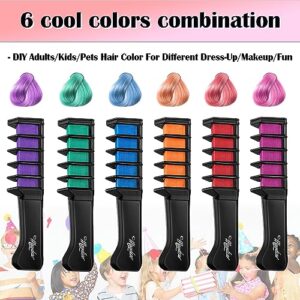 Maydear Hair Chalk Comb for Kids Girls, Temporary Hair Color Kit Non Toxic Washable Hair Dye for Age 4 5 6 7 8 9 10 11 12 Birthday Cosplay Christmas E - Image 7