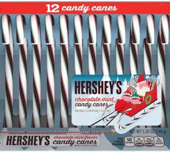 Hershey’s Candy Canes – Chocolate Mint – 12 Count