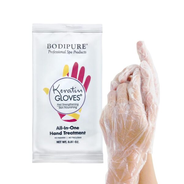 Bodipure All-In-1 Moisturizing Hand Mask | Keratin & Vitamin E Hand Mask for Dry Cracked Hands | Natural Moisturizing Gloves Formula | Strengthen Nails & Repair Hands | 12 Pairs - Image 2