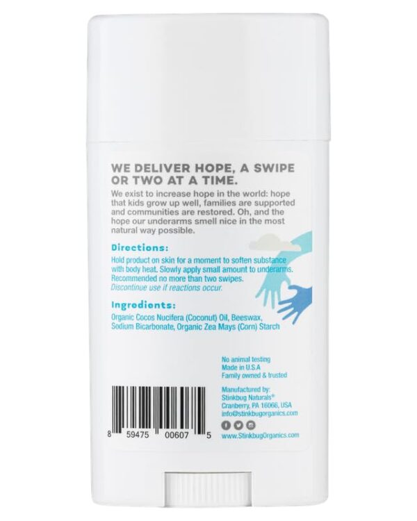 Stinkbug Naturals All Natural Deodorant, Unscented, 2.1 Ounce - Image 2