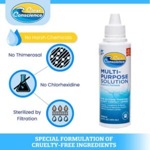 Cruelty-Free Multi-Purpose Contact Lenses Solution - Travel Size Contact Lens Solution, Mild Contact Solution for Contact Lenses, Cleans & Conditions - Image 5