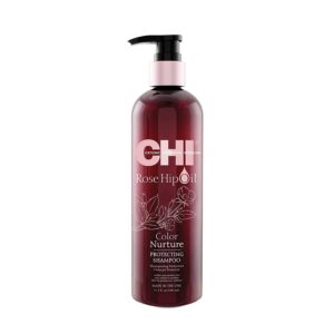 CHI Rosehip Oil Protecting Shampoo, Gently Cleanses Color-Treated Hair & Helps Retain Color, Sulfate, Paraben, & Cruelty-Free, 11.5 Oz - Image 1