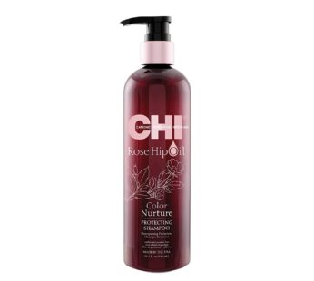 CHI Rosehip Oil Protecting Shampoo, Gently Cleanses Color-Treated Hair & Helps Retain Color, Sulfate, Paraben, & Cruelty-Free, 11.5 Oz