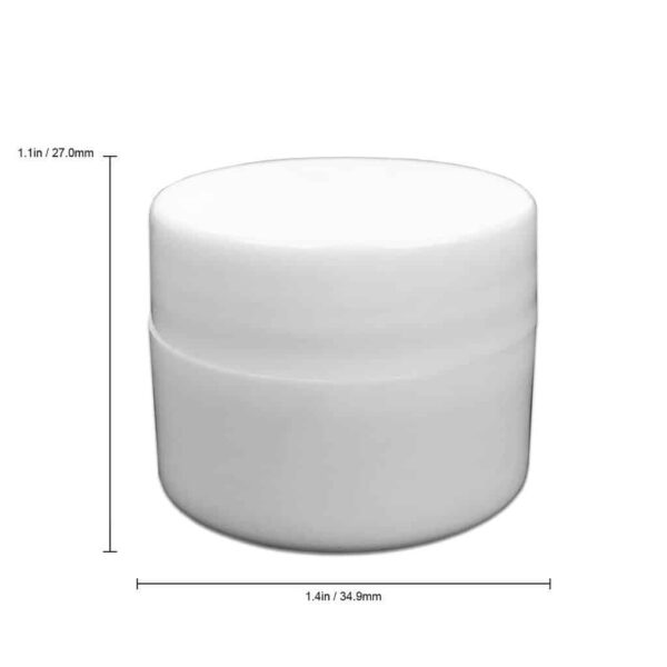 Beauticom 24 Pieces 7G/7ML (0.25oz) WHITE Sturdy Thick Double Wall Plastic Container Jar with Foam Lined Lid for Scrubs, Oils, Salves, Creams, Lotions - Image 4