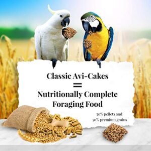 LAFEBER'S Classic Avi-Cakes Pet Bird Food, Made with Non-GMO and Human-Grade Ingredients, for Macaws & Cockatoos, 1 lb - Image 2