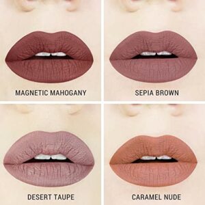 Aromi Chocolate Brown Liquid Lipstick | Dark Brown Nude Lip Color, Vegan and Cruelty-free, Long-lasting, Waterproof, Handmade (Magnetic Mahogany) - Image 6