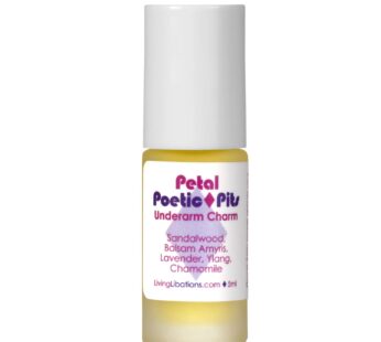 Living Libations – Organic Poetic Pits Roll-On Deodorant | Natural, Wildcrafted, Vegan Clean Beauty (Petal)