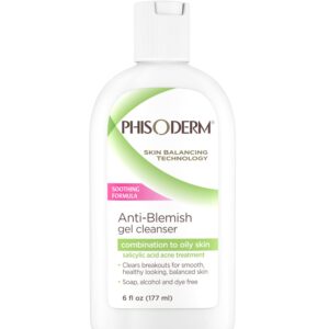 pHisoderm Anti-blemish Gel Cleanser, for Oily, Combo and Acne-prone Skin, 6 Fluid Ounce Bottle (Pack of 4) - Image 1