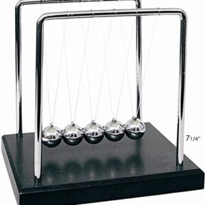 PowerTRC Newtons Cradle Balance Balls 7 1/4" | Science Physics Gadget | Desk Toys & Accessories - Image 1