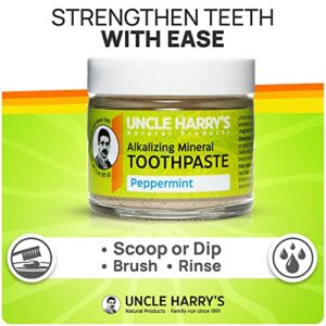 Uncle Harry's Peppermint Remineralizing Toothpaste | Natural Whitening Toothpaste Freshens Breath & Promotes Enamel | Vegan Fluoride Free Toothpaste ( - Image 6