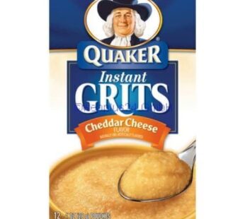 Quaker, Instant, Cheddar Cheese Flavored Grits, 12oz Box (Pack of 4)