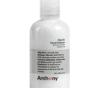 Anthony Glycolic Facial Cleanser for Men ? Daily Cleansing Face Wash and Shave Prep ? Hydrating, Exfoliating, and Gentle on Sensitive Skin ? Non-foami