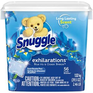 Snuggle Exhilarations In Wash Laundry Scent Booster Pacs, Blue Iris & Ocean Breeze, 56 Count - Image 3