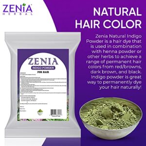 Zenia Indigo Powder (Indigofera Tinctoria) | Hair / Beard Dye Color 500 grams (17.64 ounces) | 100% Pure & Natural | No Preservatives - Image 4