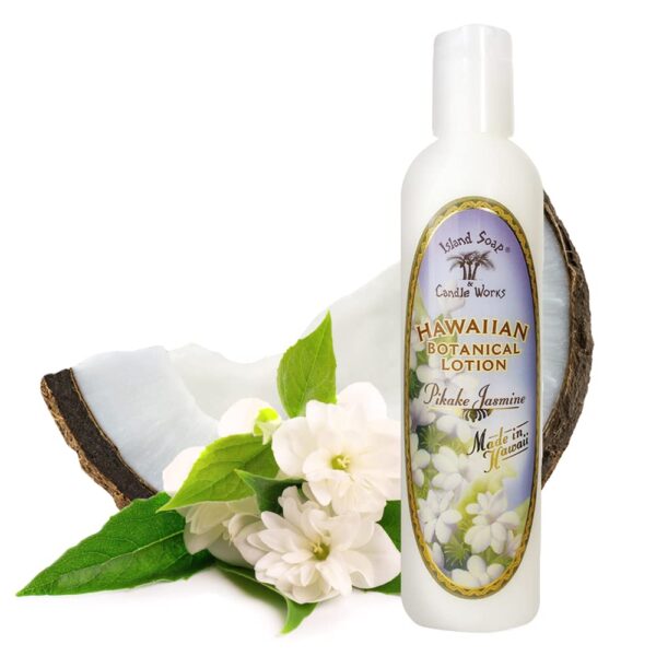 Island Soap and Candle Works Jasmine Scented Body Lotion for Men and Women - Paraben Free Body Moisturizer - Hydrating Hawaiian Skincare - Pikake Jasm