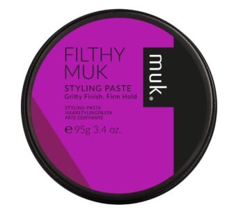 Muk Haircare Filthy Muk Gritty Finish Styling Paste, Hair Product, Hair Paste For Men, Firm Hold, Gritty Finish, Medium Shine – 3.4oz